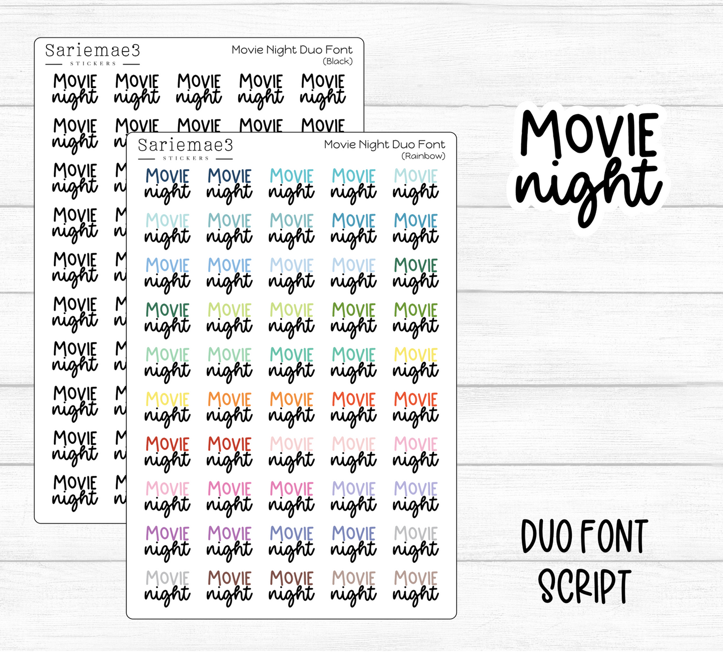 Movie Night (Duo Font)