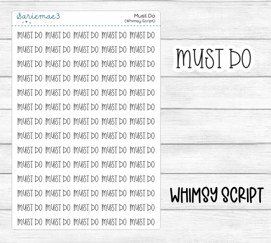 Must Do (Whimsy)