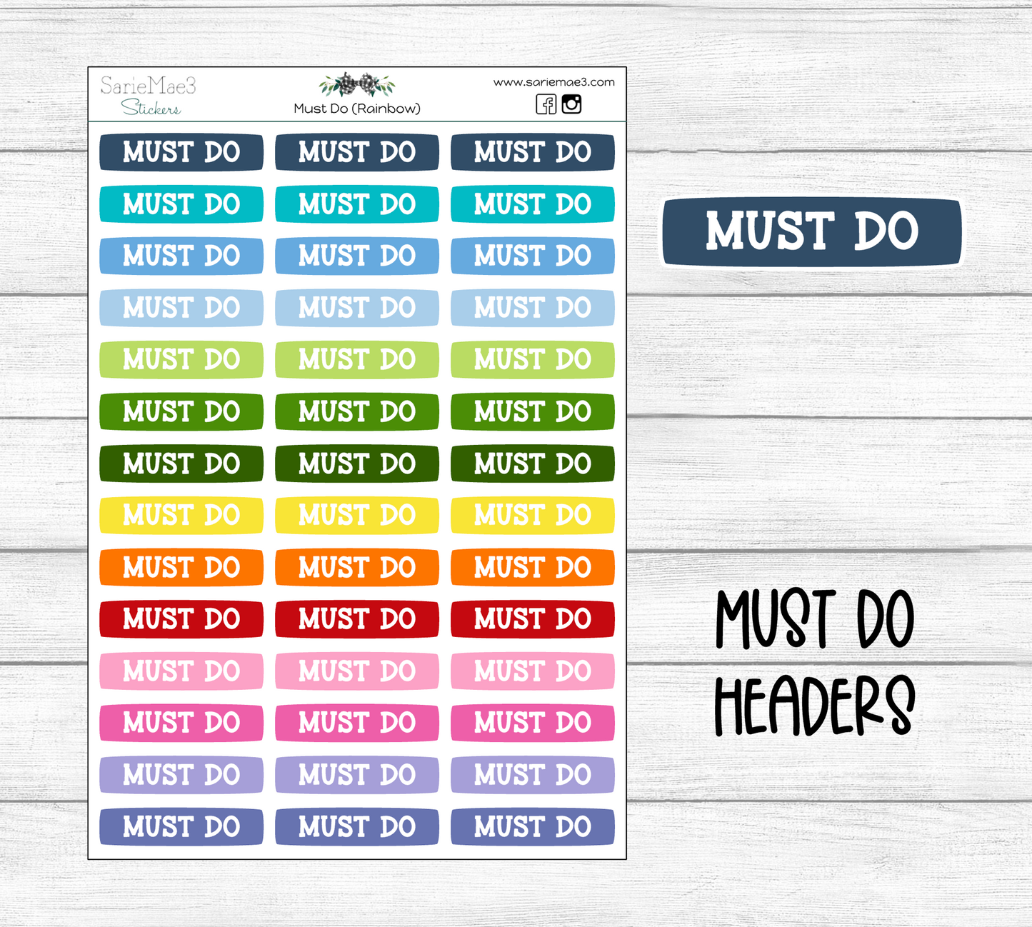 Must Do Rainbow Header