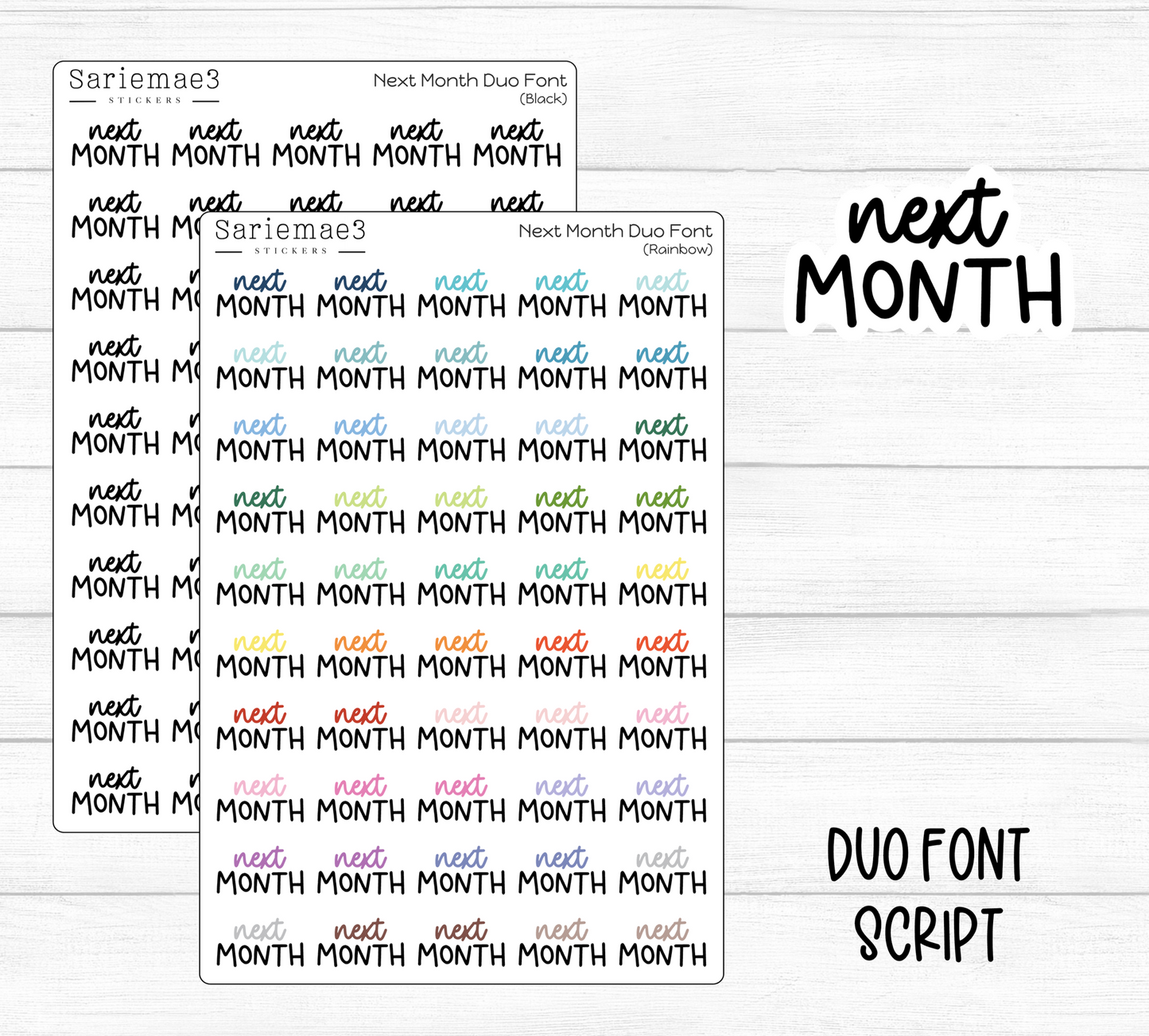 Next Month (Duo Font)