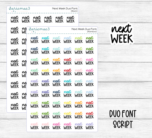 Next Week (Duo Font)