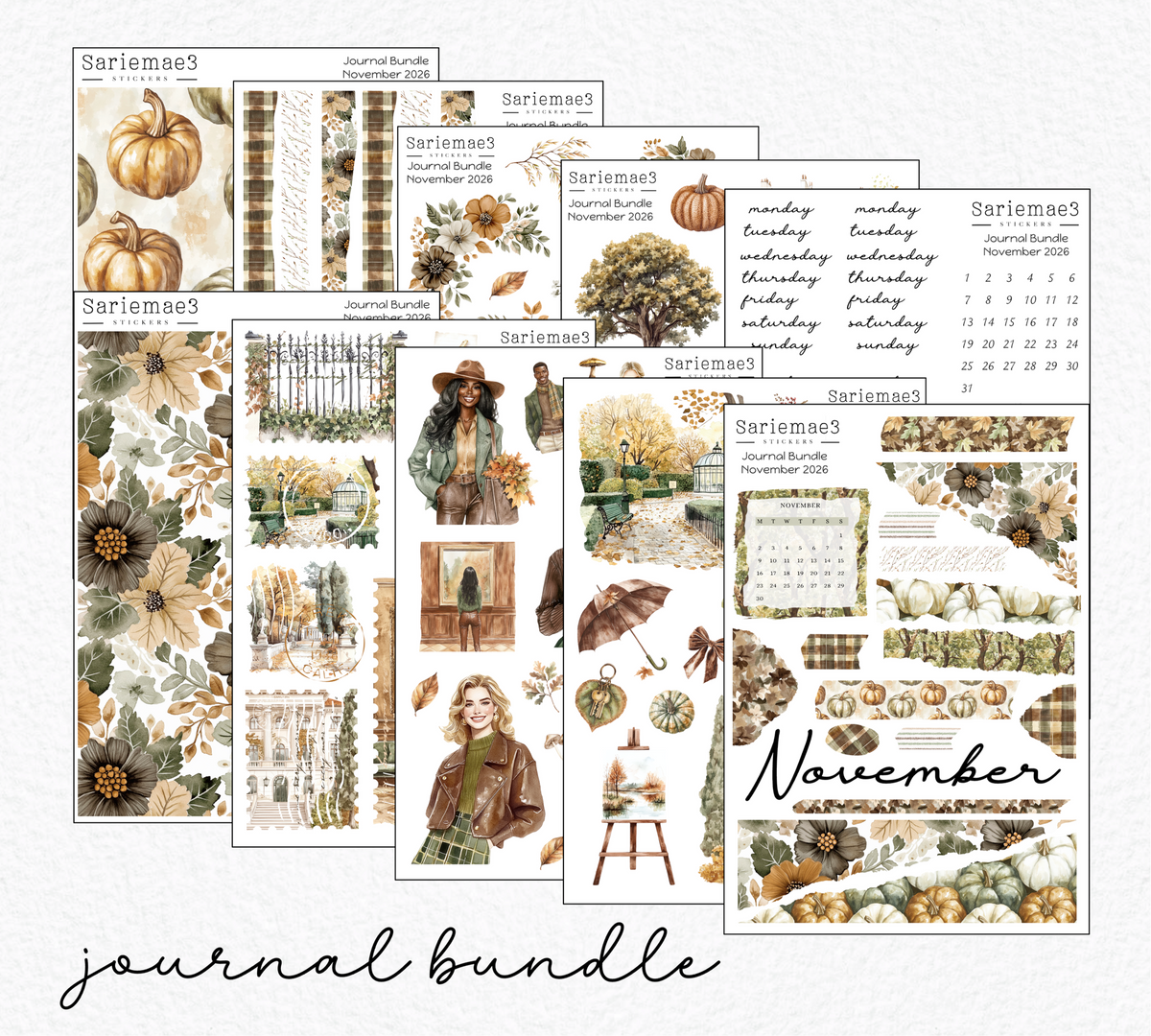 November Journal Bundle (20% off) LIMITED TIME! Available 10/1-10/31