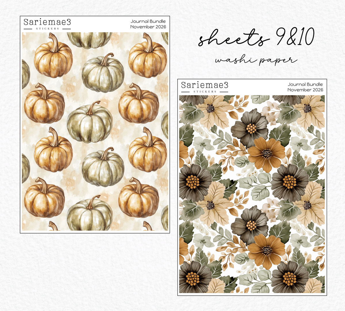 November Journal Bundle (20% off) LIMITED TIME! Available 10/1-10/31