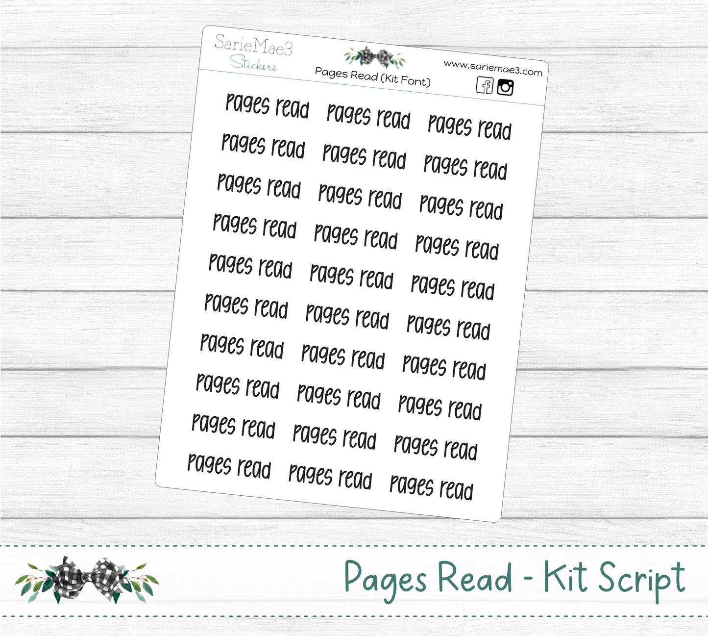 Pages Read (Kit Font)