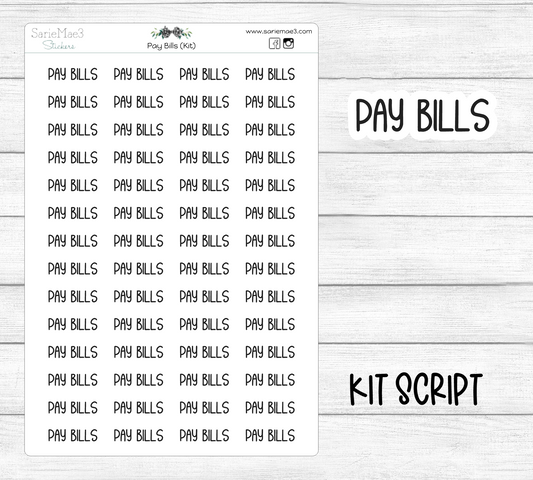 Pay Bills (Kit Font)