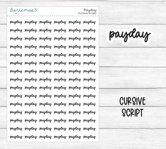 Payday (Cursive)