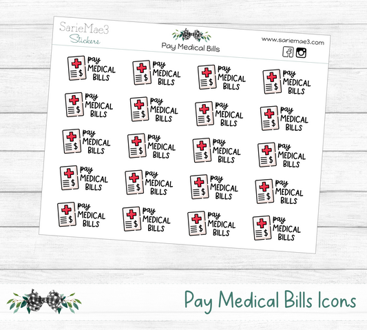 Pay Medical Bills Icons