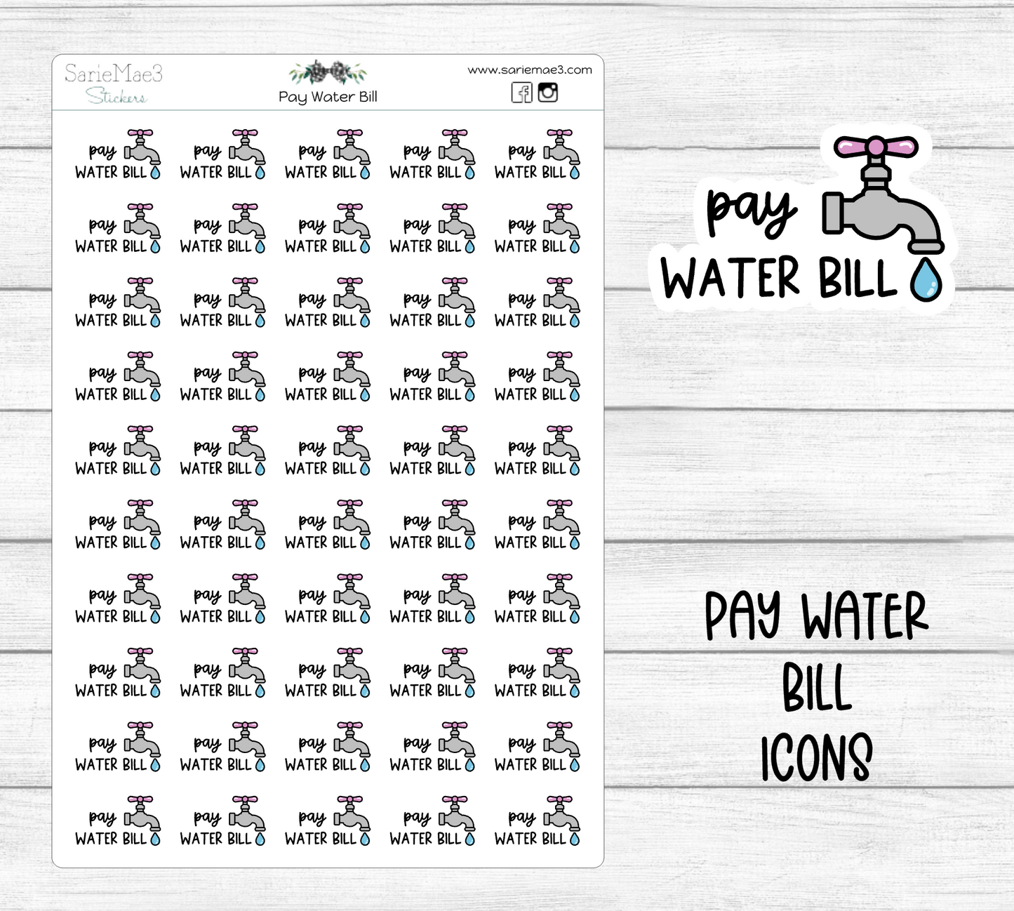 Pay Water Bill Icons