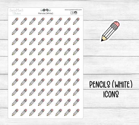 Pencils (White) Icons