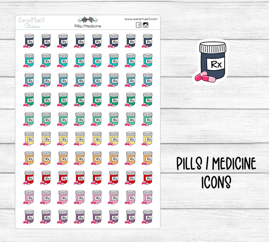 Pills / Medicine Icons