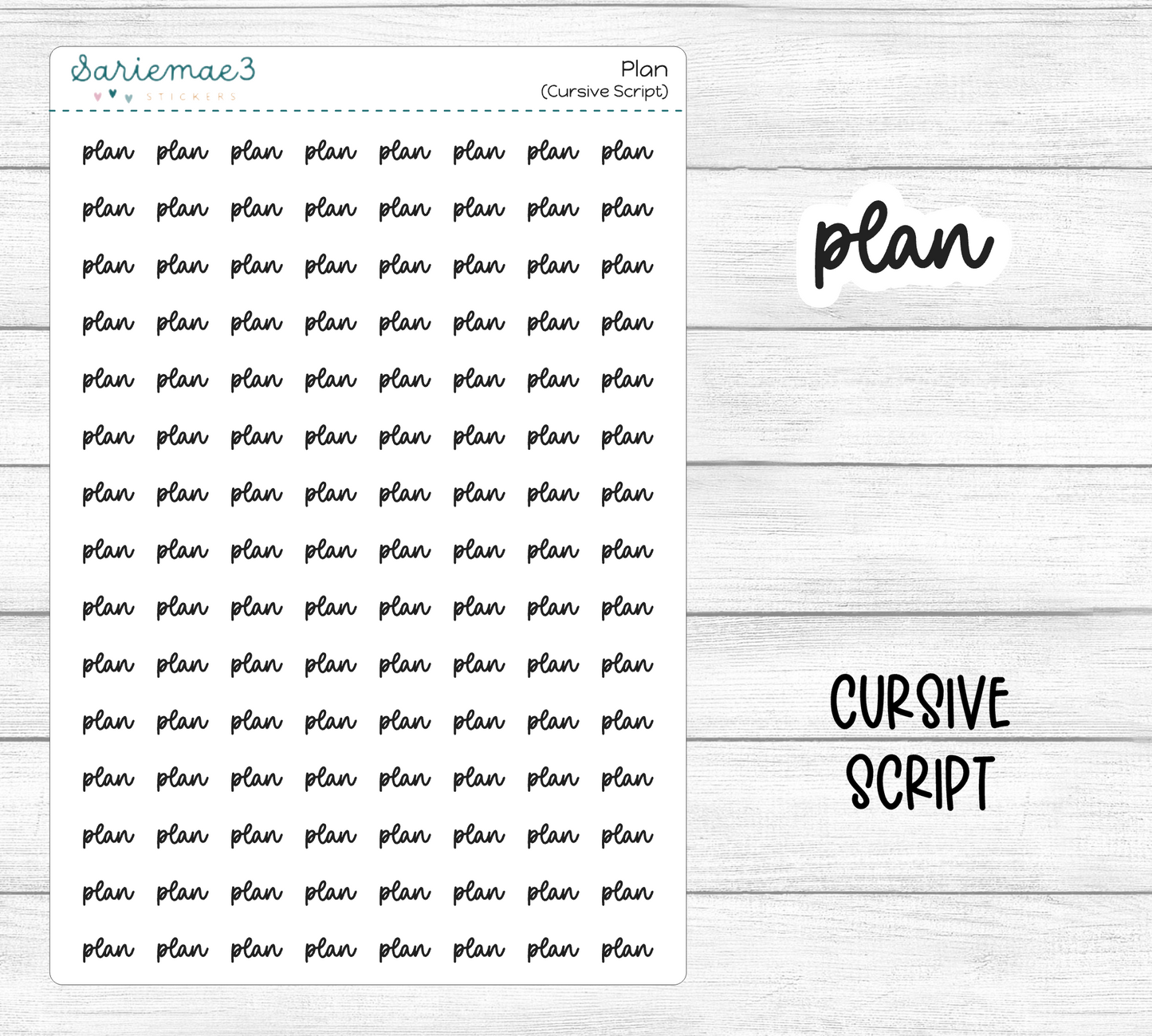 Plan (Cursive)