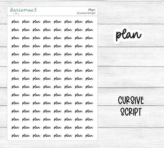 Plan (Cursive)