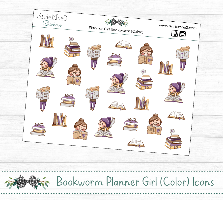 Bookworm (Color) (Planner Girl)