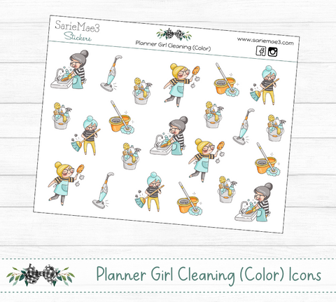 Cleaning (Color) (Planner Girl)