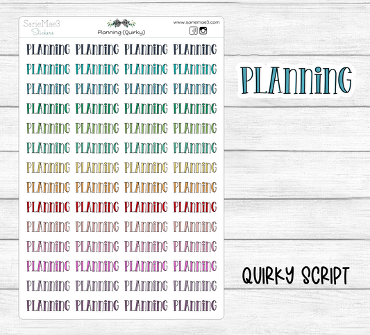 Planning (Quirky)