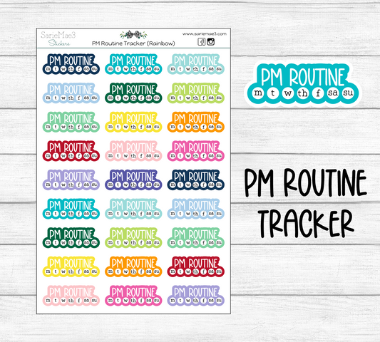 PM Routine Rainbow Habit Tracker