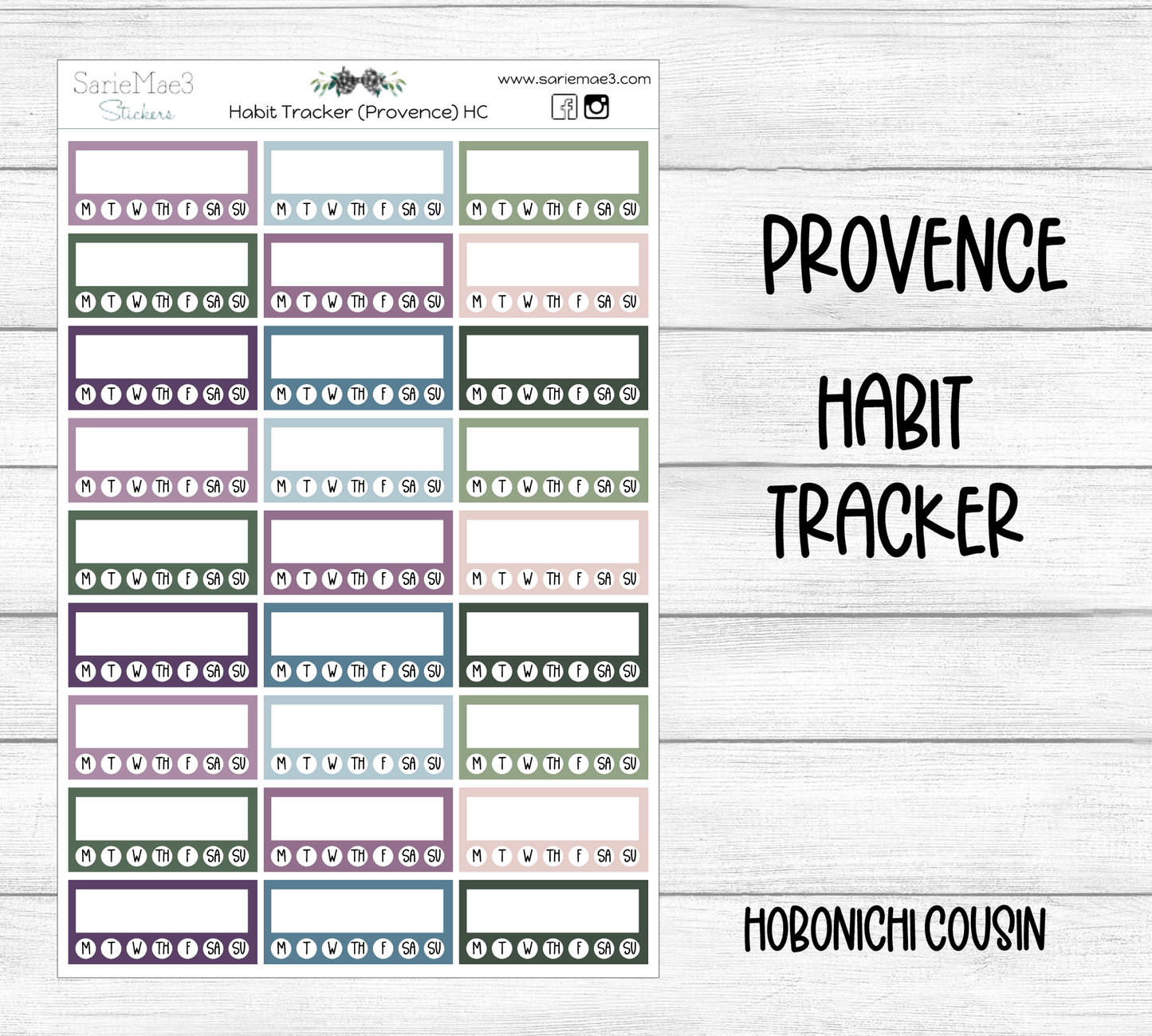 Habit Tracker (Provence) Hobo Cousin