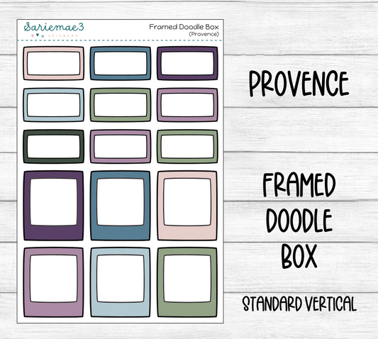 Framed Doodle Box (Provence)