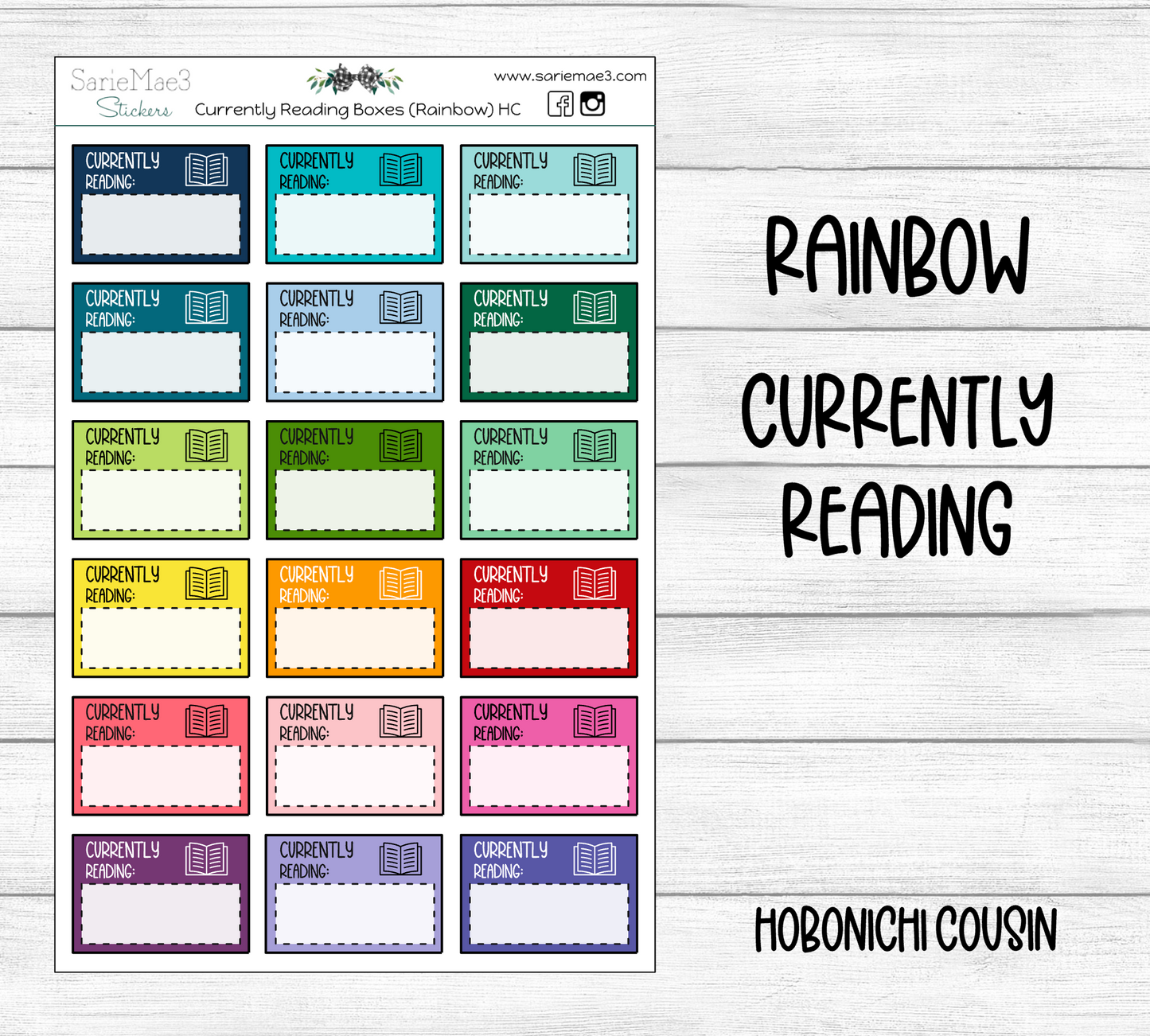 Currently Reading Boxes (Rainbow) Hobo Cousin