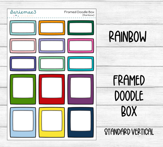 Framed Doodle Box (Rainbow)
