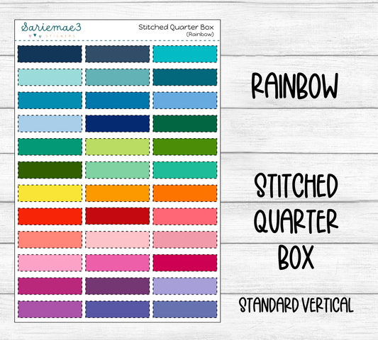 Stitched Quarter Box (Rainbow)