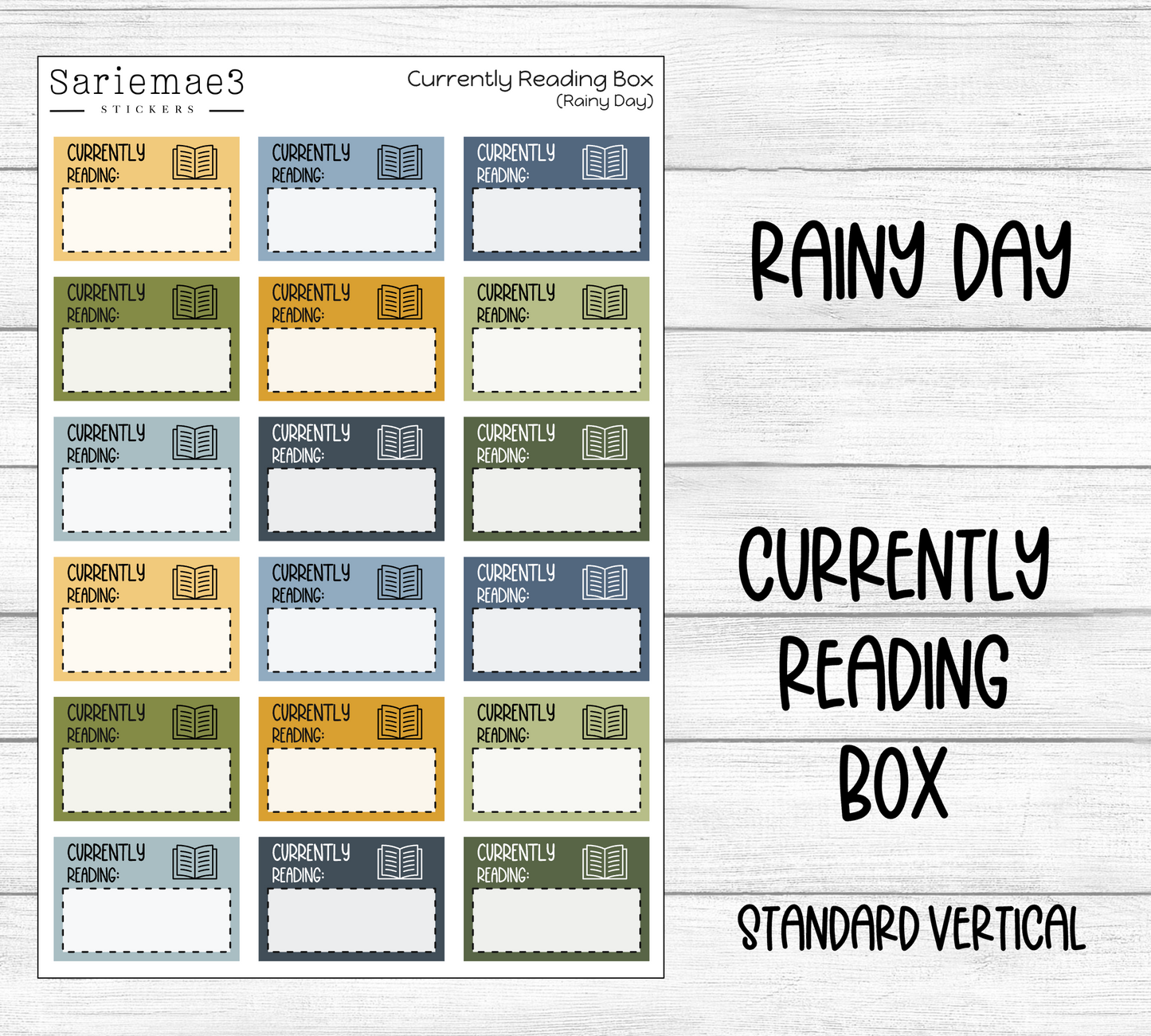 Currently Reading Boxes (Rainy Day)