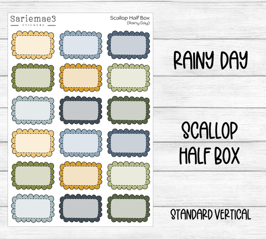 Scalloped Half Boxes (Rainy Day)