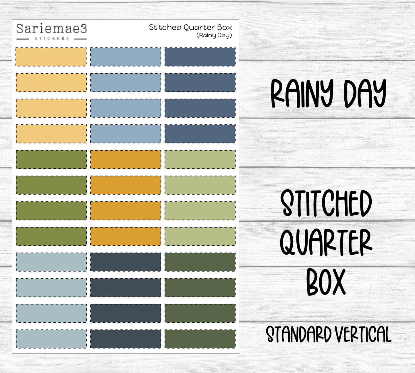 Stitched Quarter Box (Rainy Day)