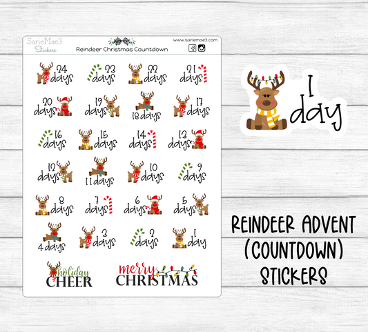 Reindeer Christmas Countdown / Advent