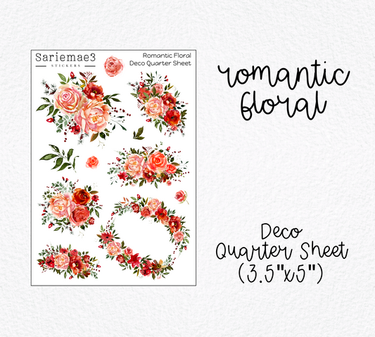 Romantic Floral Deco Quarter Sheet