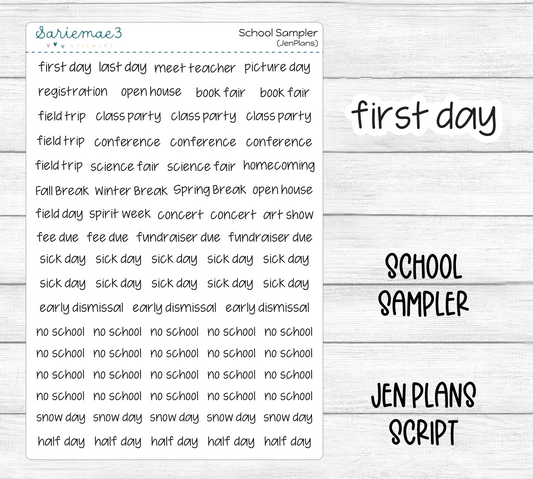 School Sampler (JenPlans) (Reformat)