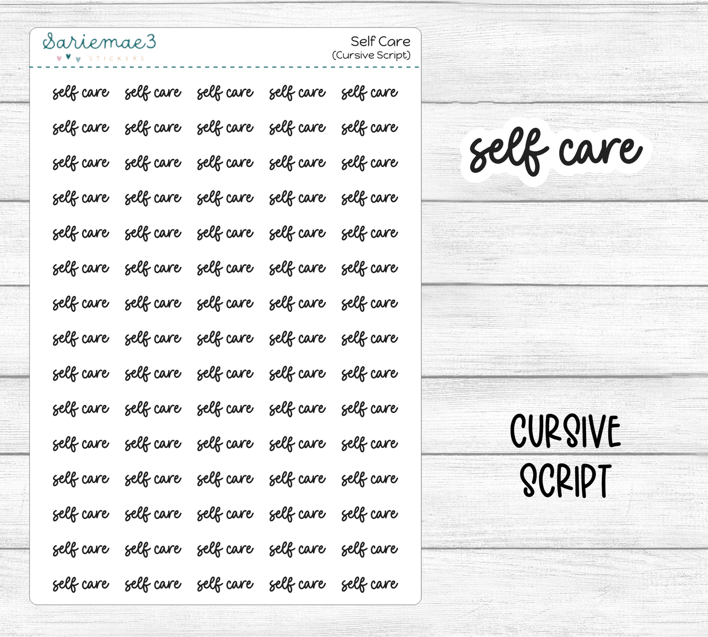 Self Care (Cursive)