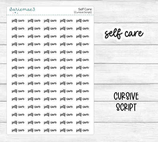 Self Care (Cursive)