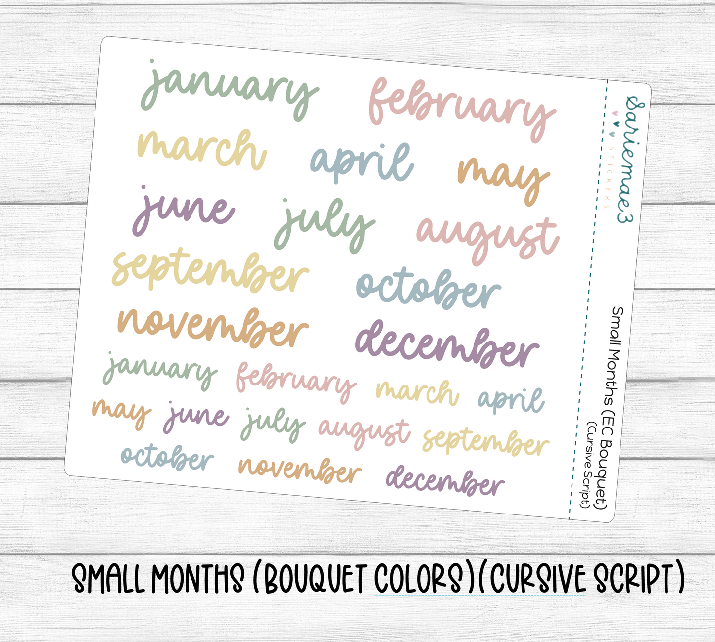 Small Months (EC Bouquet) (Cursive)