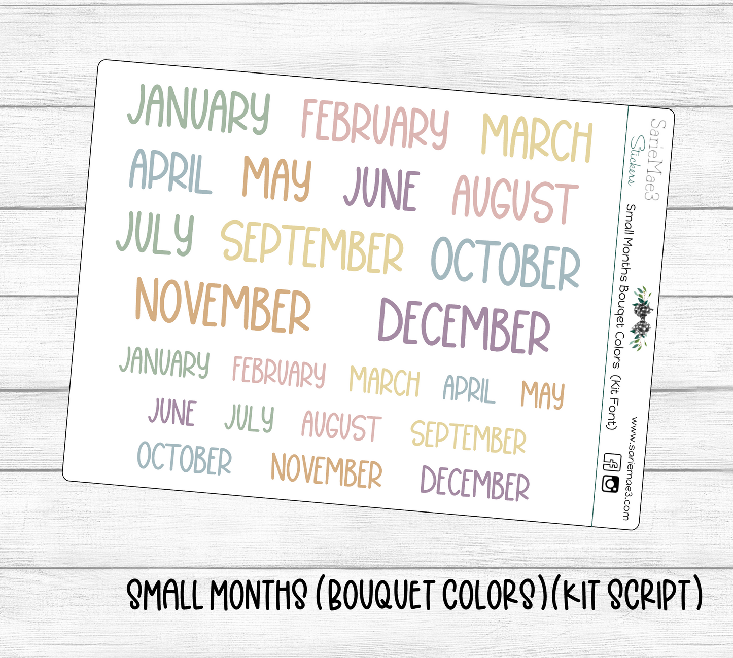 Small Months (EC Bouquet) (Kit Font)