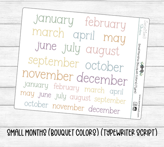 Small Months (EC Bouquet) (Typewriter)
