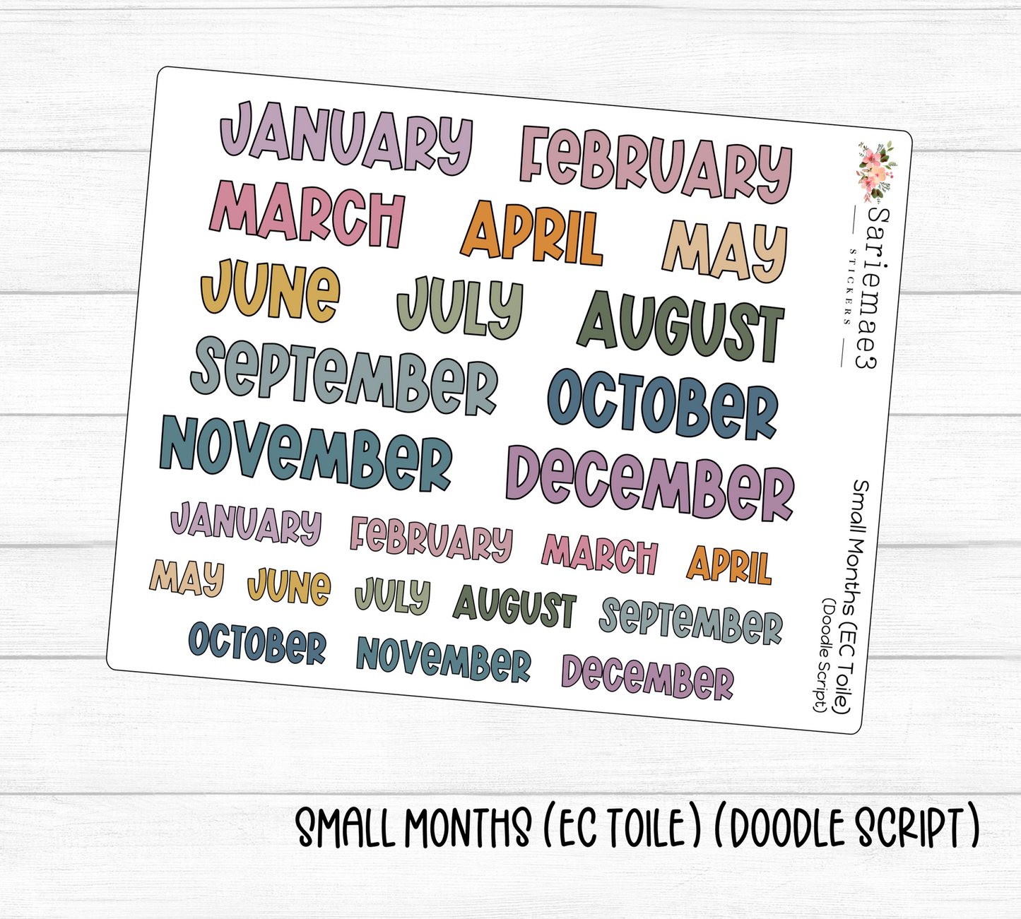 Small Months (EC Toile)(Doodle)