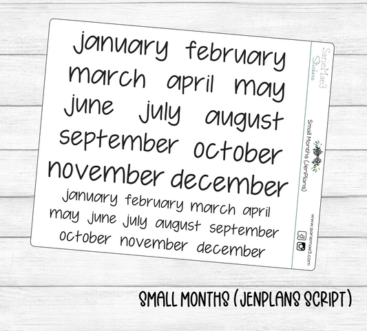 Small Months (JenPlans)