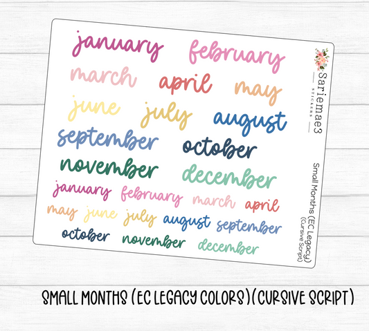 Small Months (EC Legacy)(Cursive)