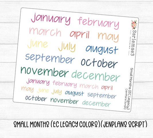 Small Months (EC Legacy)(JenPlans)