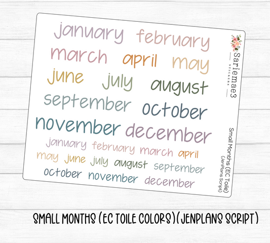 Small Months (EC Toile)(JenPlans)