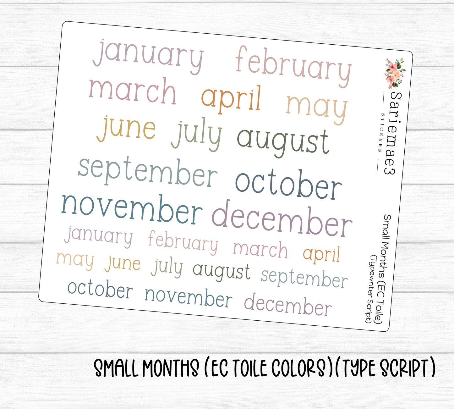 Small Months (EC Toile)(Type)