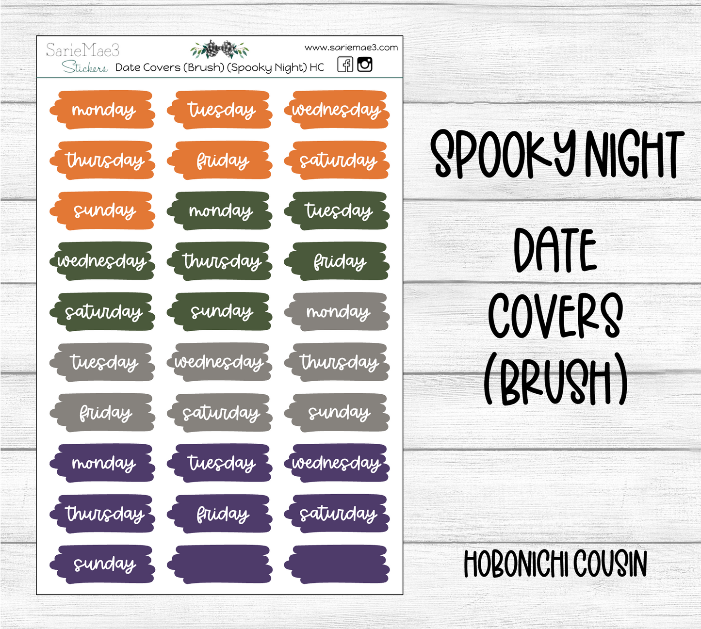 Date Covers (Brushstroke) (Spooky Night) Hobo Cousin