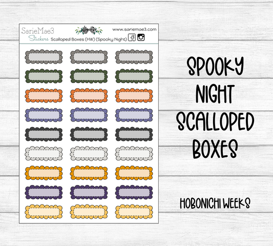 Scalloped Boxes (Spooky Night) Hobo Weeks