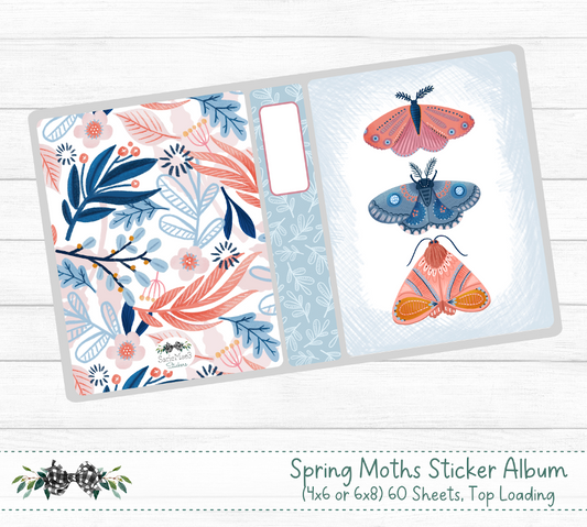 Spring Moths Sticker Album
