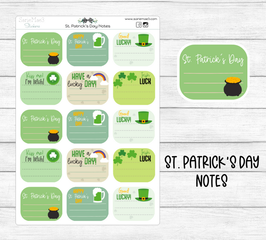 St. Patrick's Day Notes