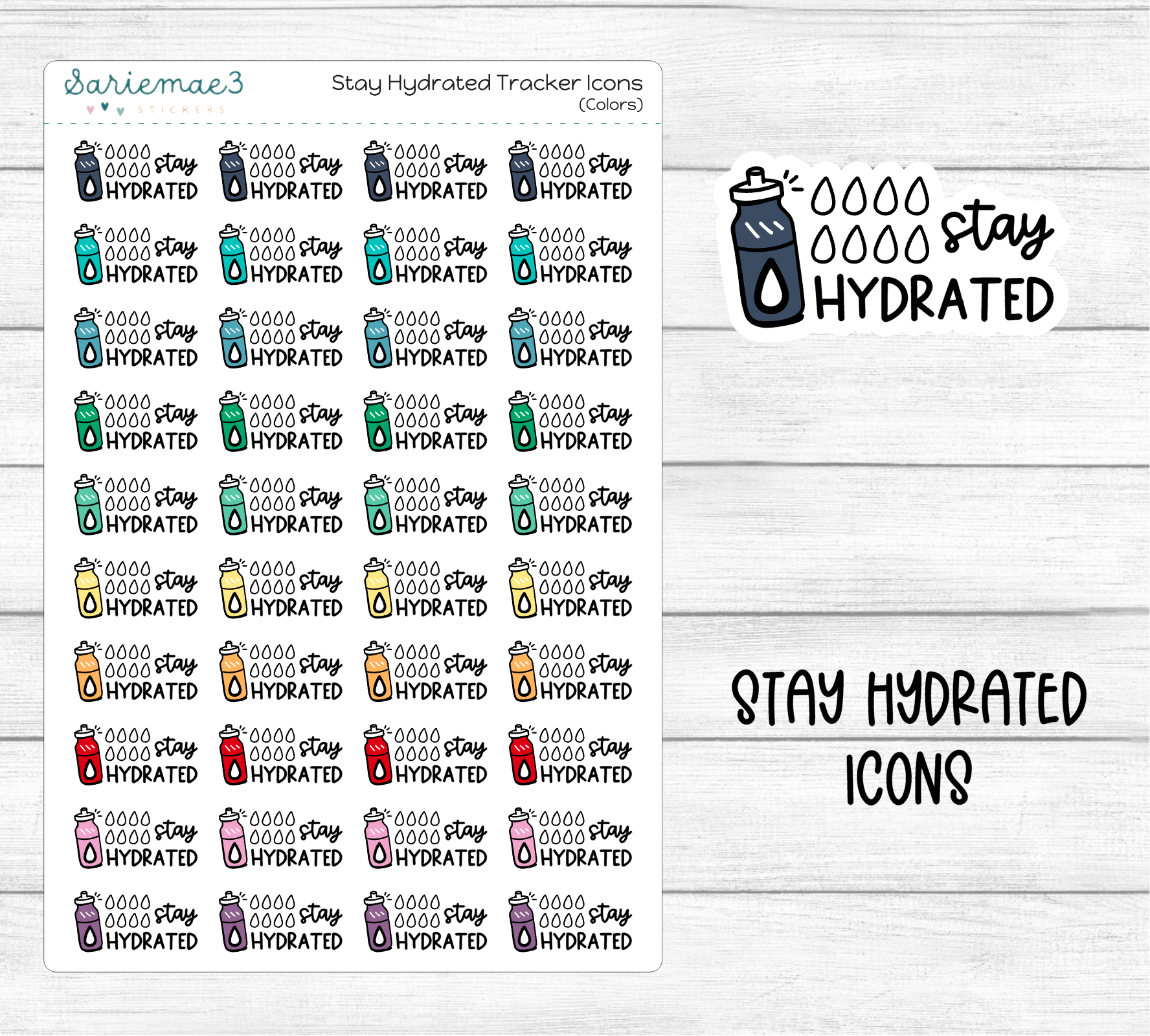 Stay Hydrated Icons – SarieMae3