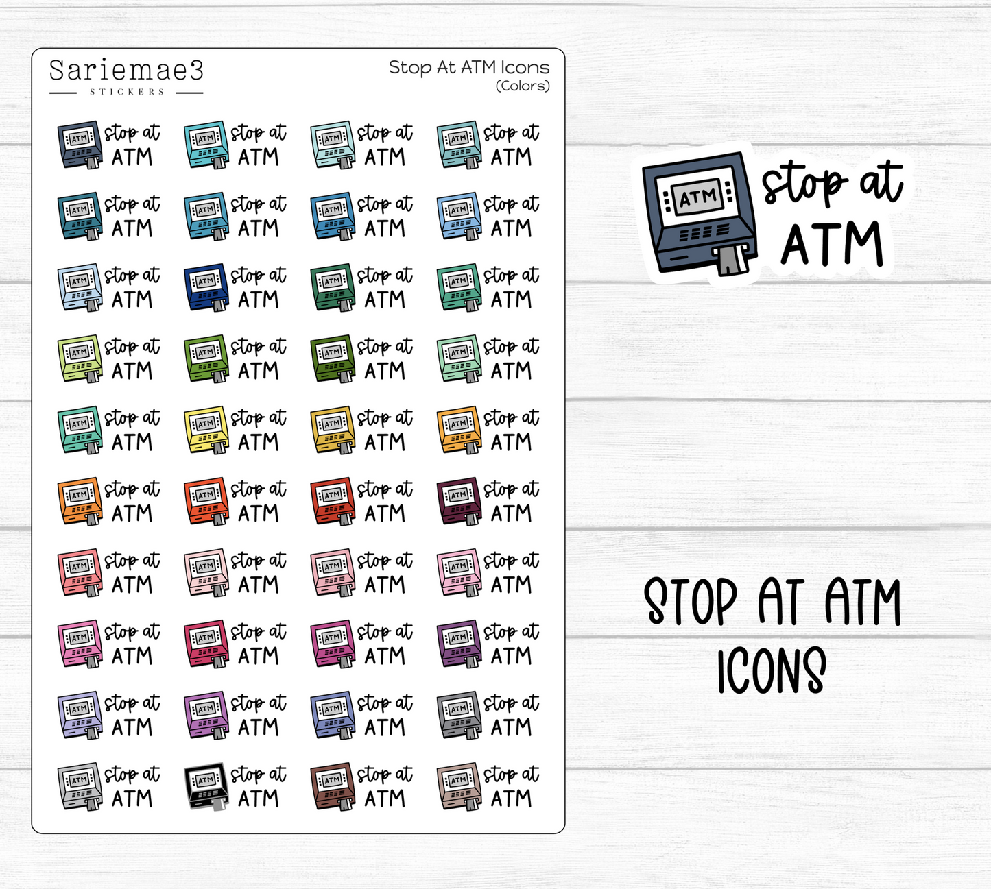Stop At ATM Icons