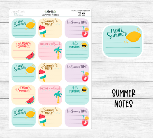 Summer Notes