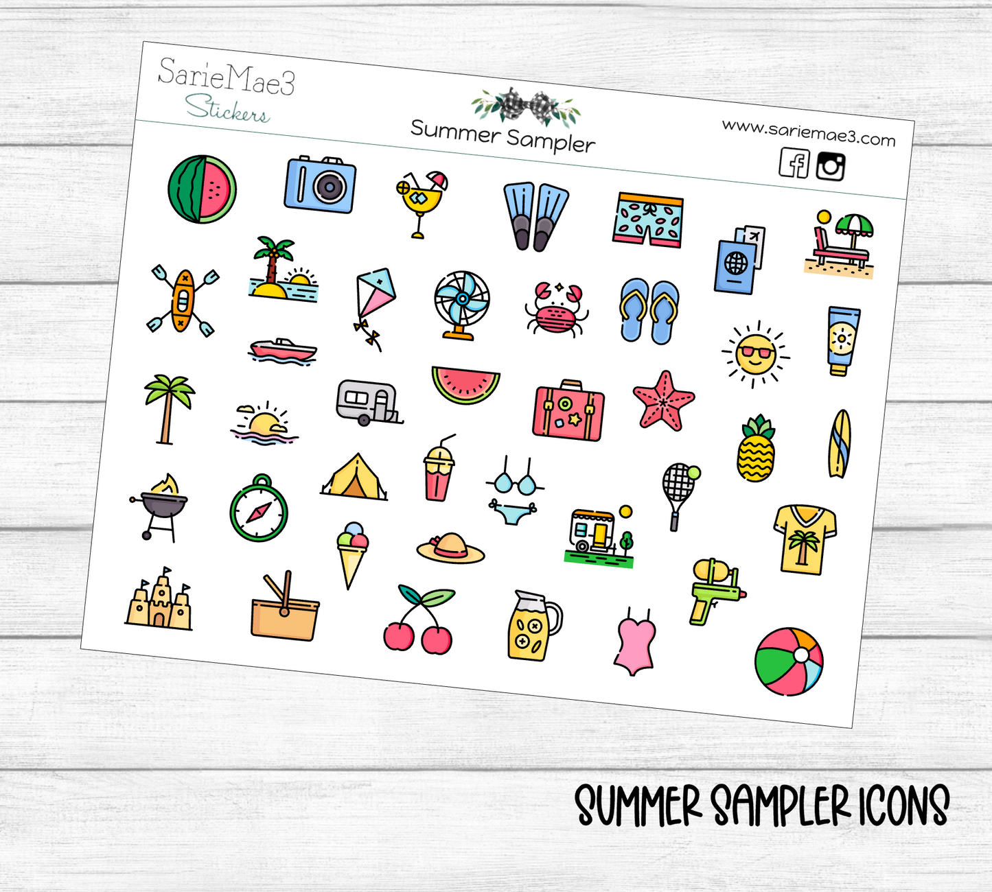 Summer Sampler Icons